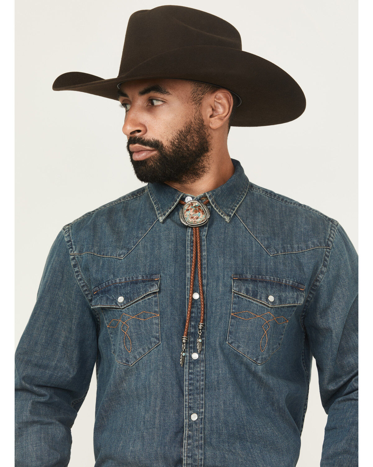 Image #1 - Cody James Men's Conway Bolo Tie, Brown, hi-res