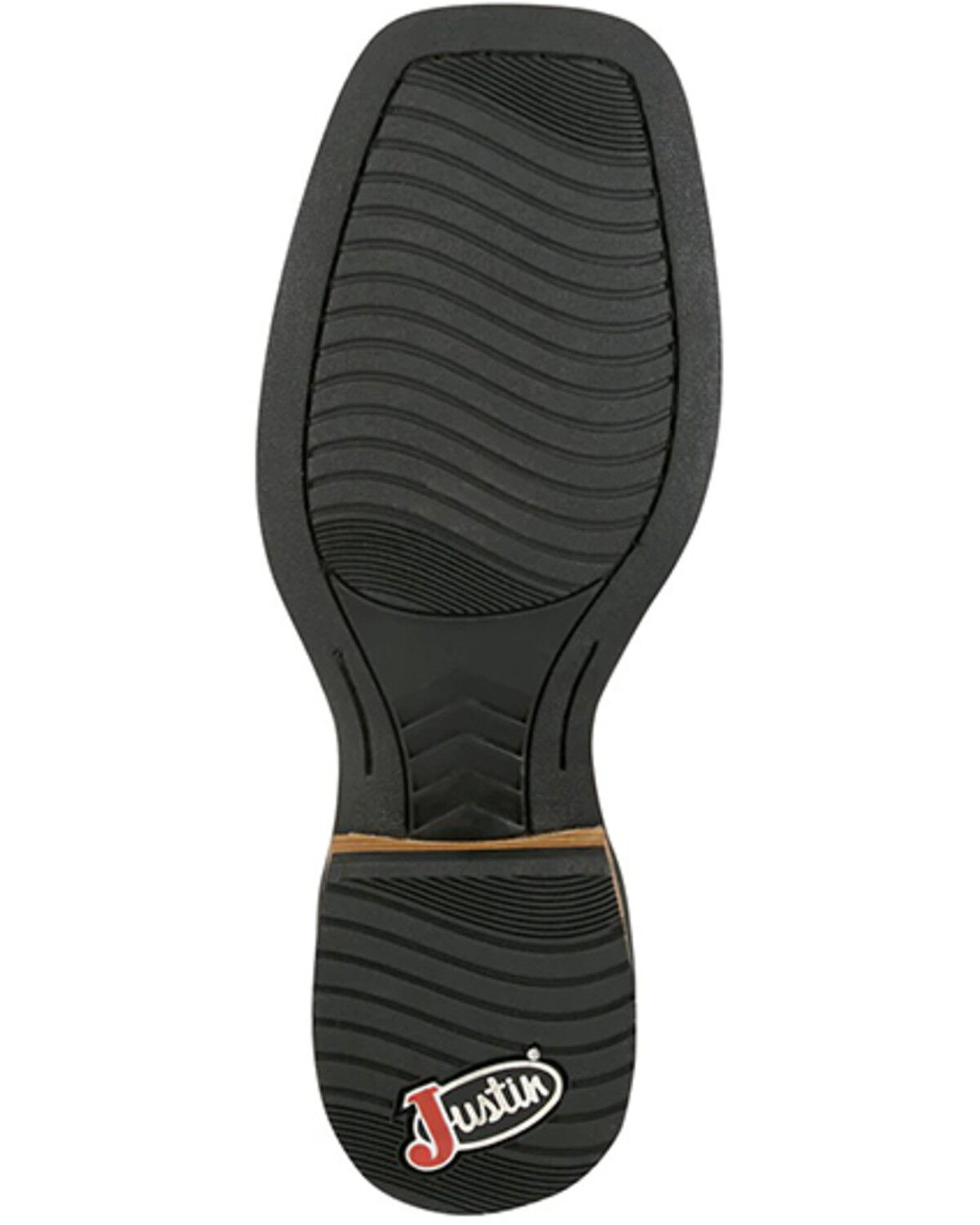 Image #5 - Justin Men's Rustle Performance Western Boots - Broad Square Toe, Black, hi-res
