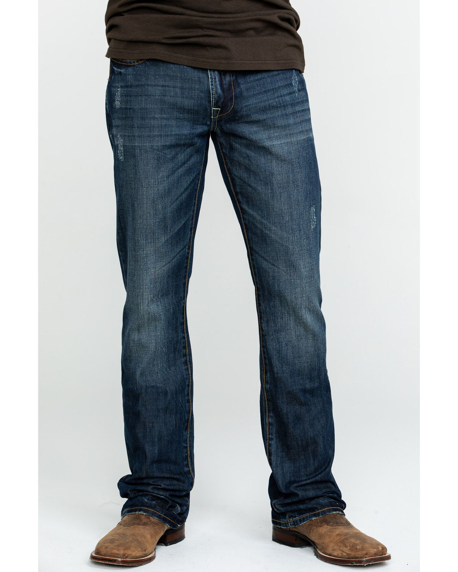 Image #3 - Stetson Rock Fit X Stitched Jeans, Dark Stone, hi-res