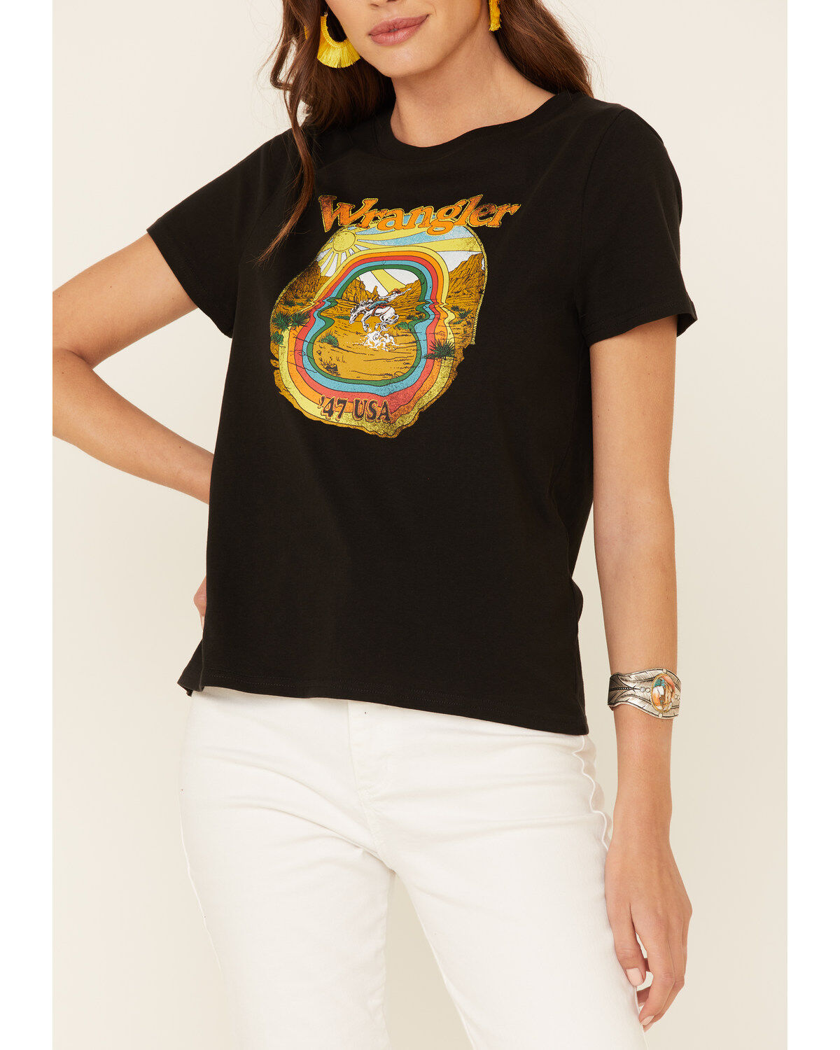 Image #3 - Wrangler Retro Women's Desert Rainbow Graphic Short Sleeve Tee , , hi-res