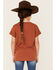 RANK 45 Girls' Southwestern Firebird Graphic Tee, Rust Copper, hi-res