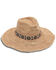 Nikki Beach Women's Metallic Diamonds Raffia Western Straw Hat  , Natural, hi-res