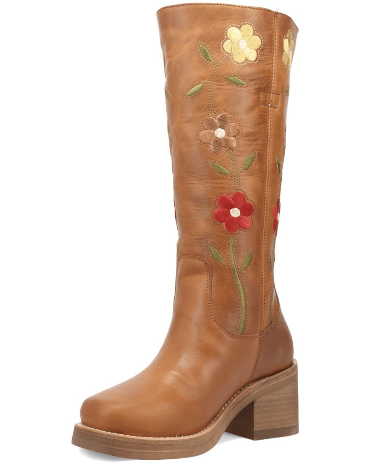 Image #4 - Dingo Women's Floral Bloom Fashion Boots - Round Toe, Tan, hi-res