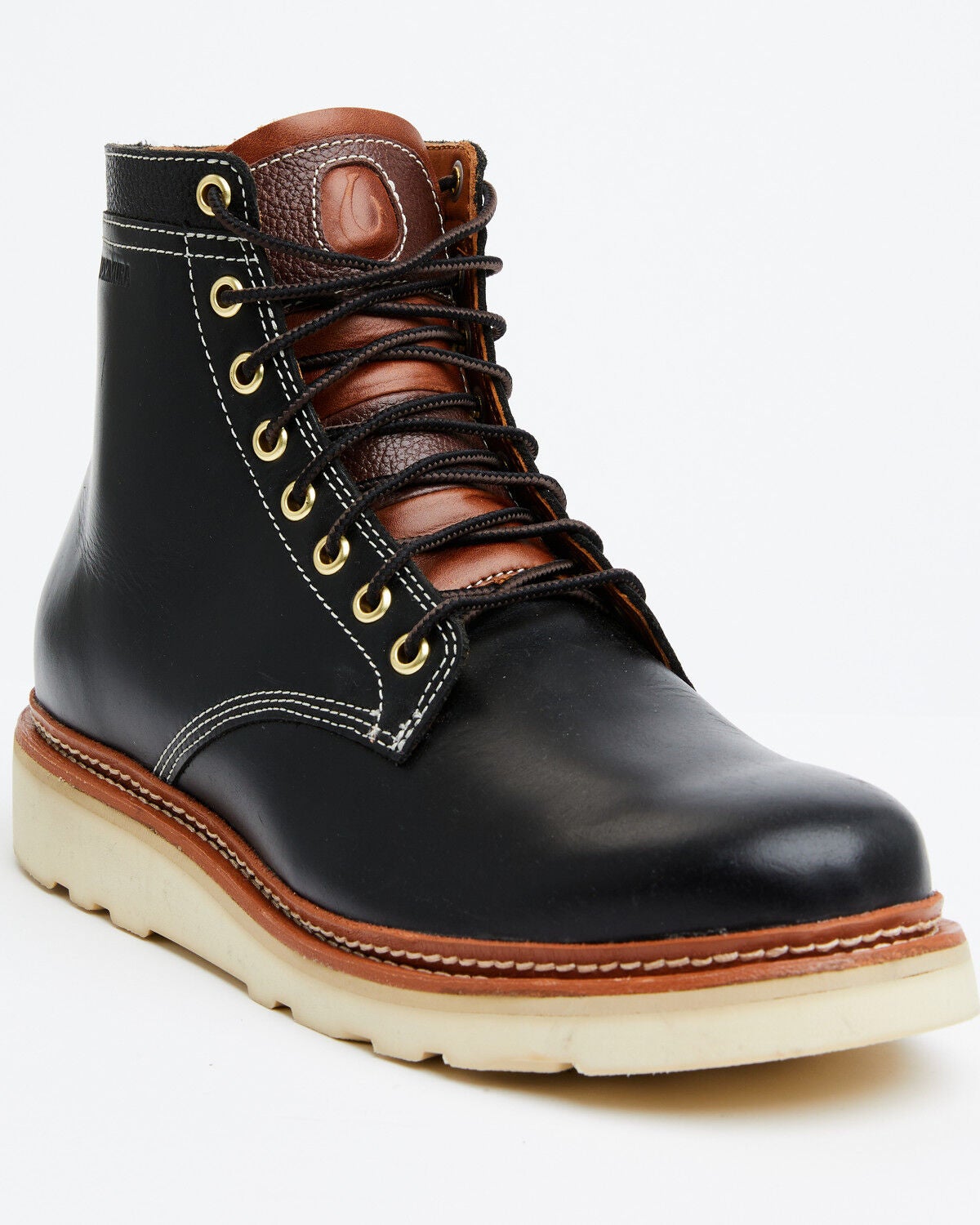 Image #1 - OluKai Men's Pāhi Chukka Work Boots - Soft Toe, Black, hi-res