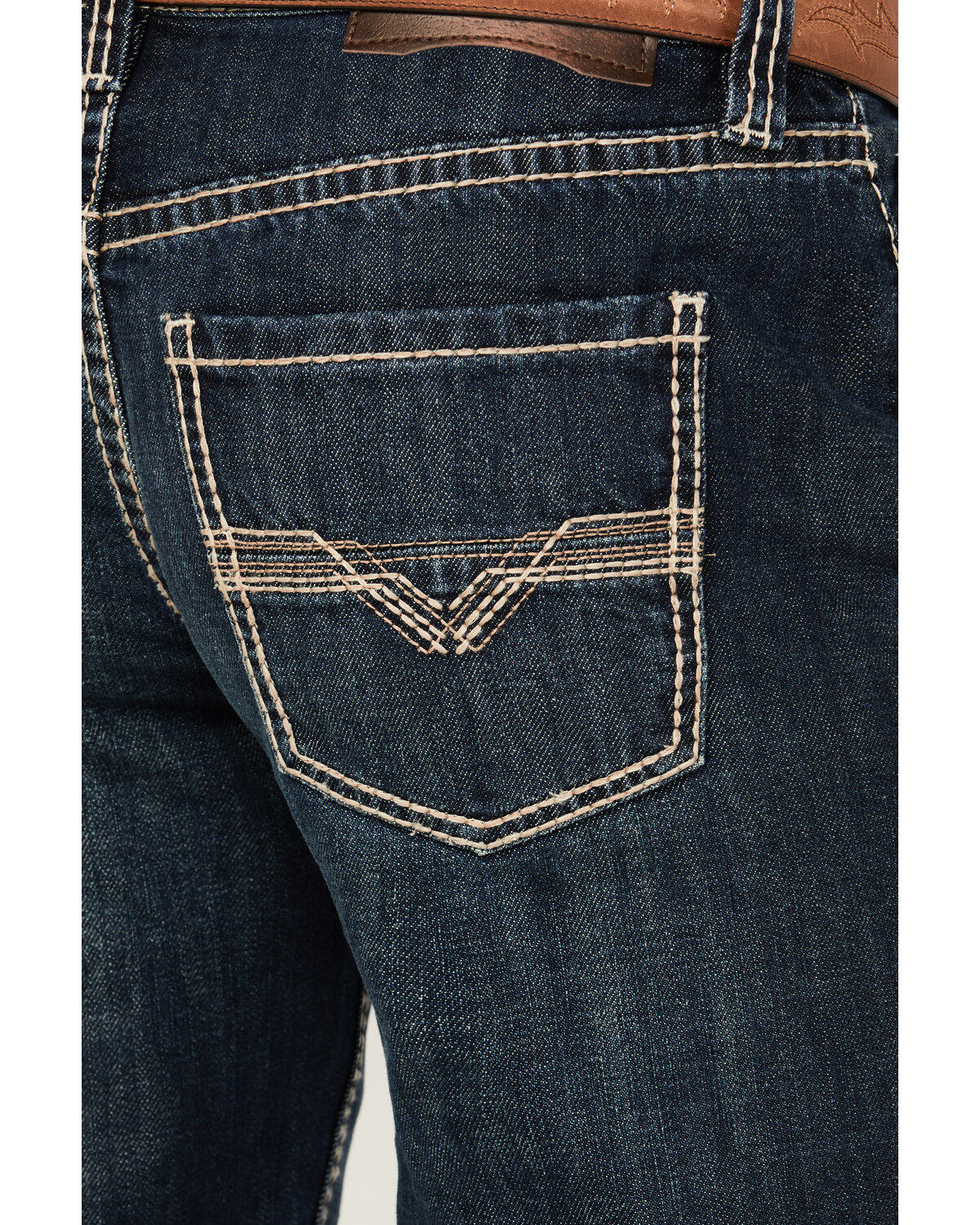 Product Name:  Rock & Roll Denim Men's Double Barrel Dark Vintage Wash Relaxed Straight Reflex Denim Jeans