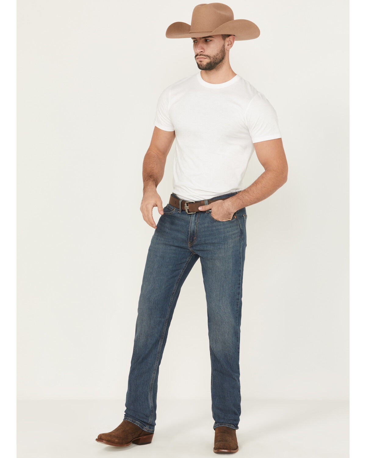 Levi's Men's 514 Medium Wash Straight Stretch Denim Jeans, Medium Wash, hi-res