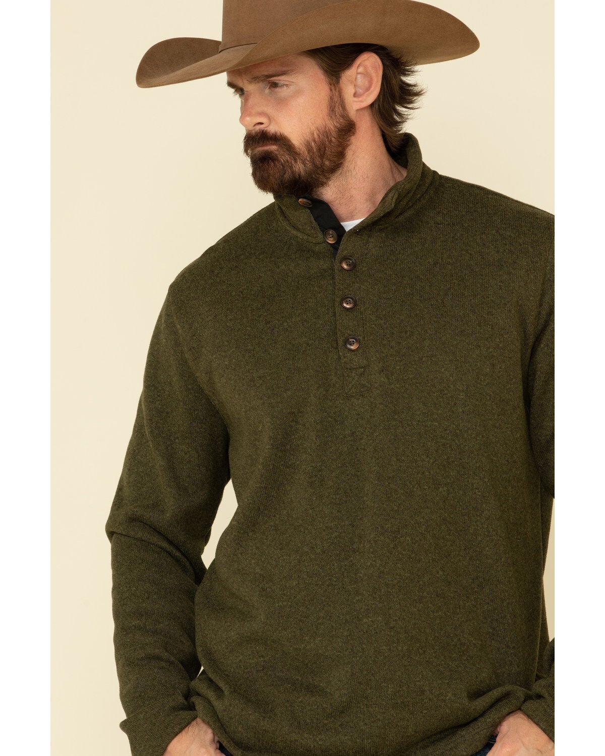 Stetson Men's Green Bonded Sweater Knit 