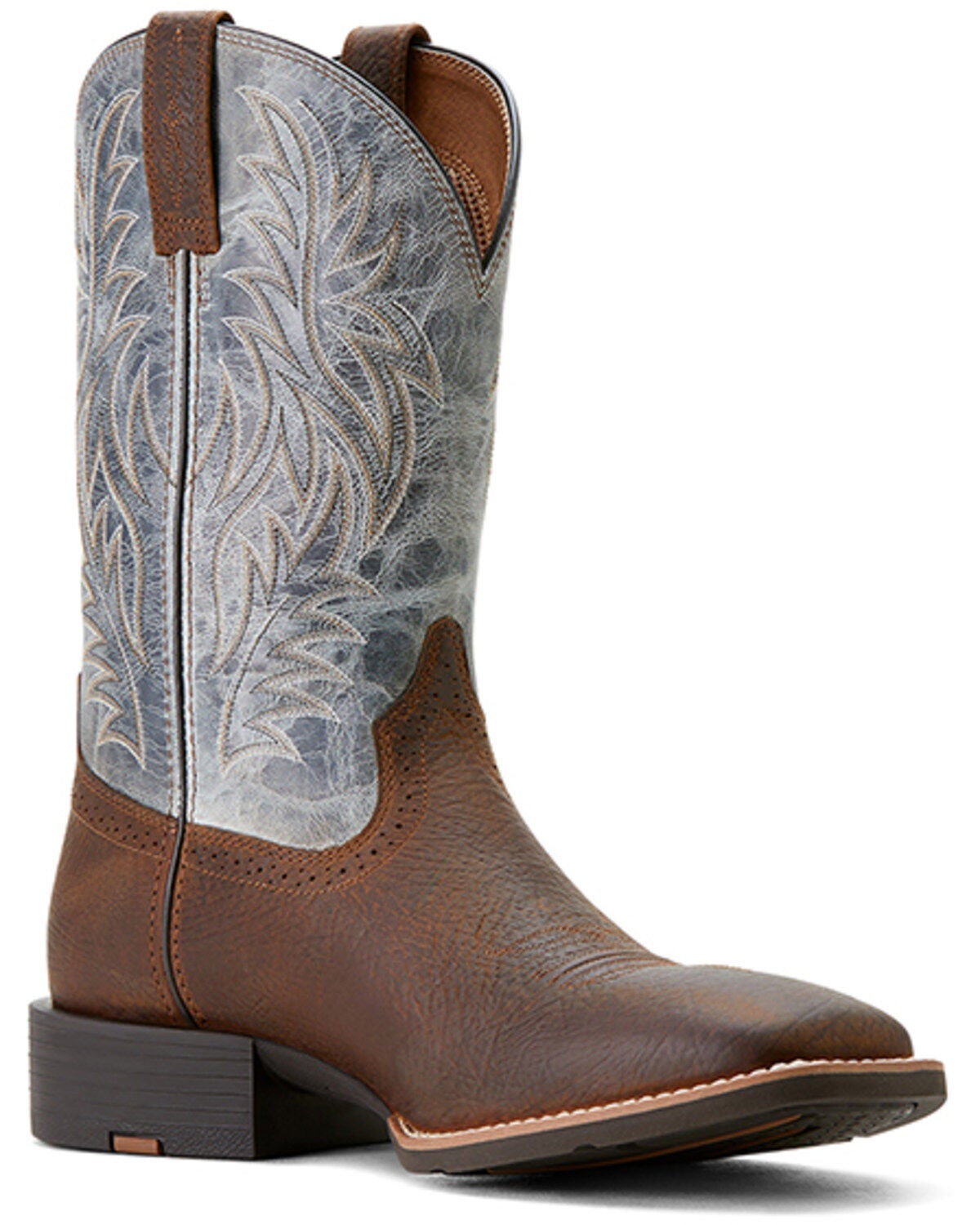 Ariat Men's Sport Performance Western Boots - Broad Square Toe, Brown, hi-res