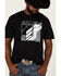 Image #3 - RANK 45® Men's Out Of The Gate Short Sleeve Graphic T-Shirt , Charcoal, hi-res