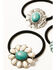 Image #3 - Shyanne Women's Concho Hair Tie Set - 5 Piece, Silver, hi-res