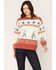 Image #1 - Panhandle Slim Women's Cowboy Crew Neck Long Sleeve, Rust Copper, hi-res