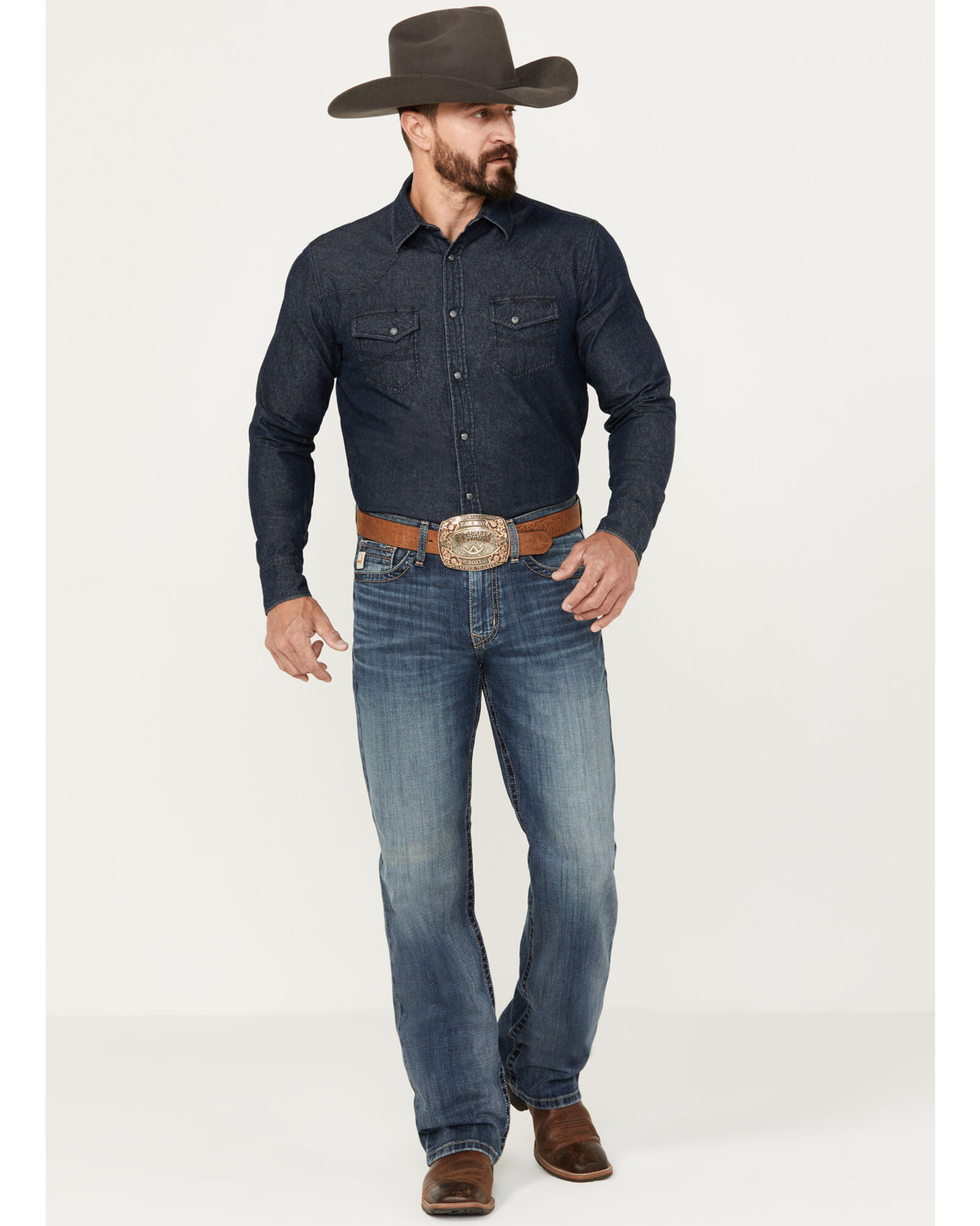 Men's relaxed boot jean with stretch hot sale