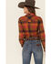Image #4 - Shyanne Women's Cognac Pecan Plaid Long Sleeve Western Flannel Shirt , , hi-res