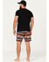 Image #3 - CINCH MEN'S MULTI-COLORED FLORAL DRAWCORD BOARD SHORTS, Purple, hi-res