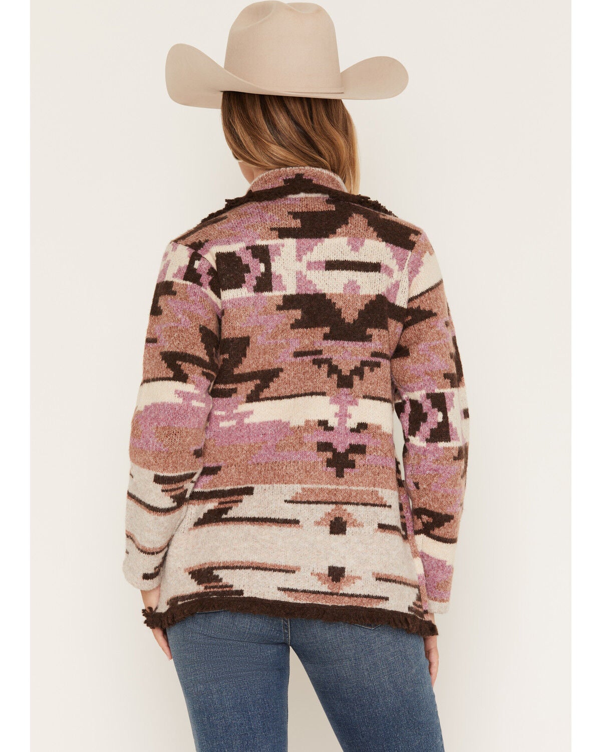 Image #4 - Shyanne Women's Typer Southwestern Button-Down Cardigan, Brown, hi-res