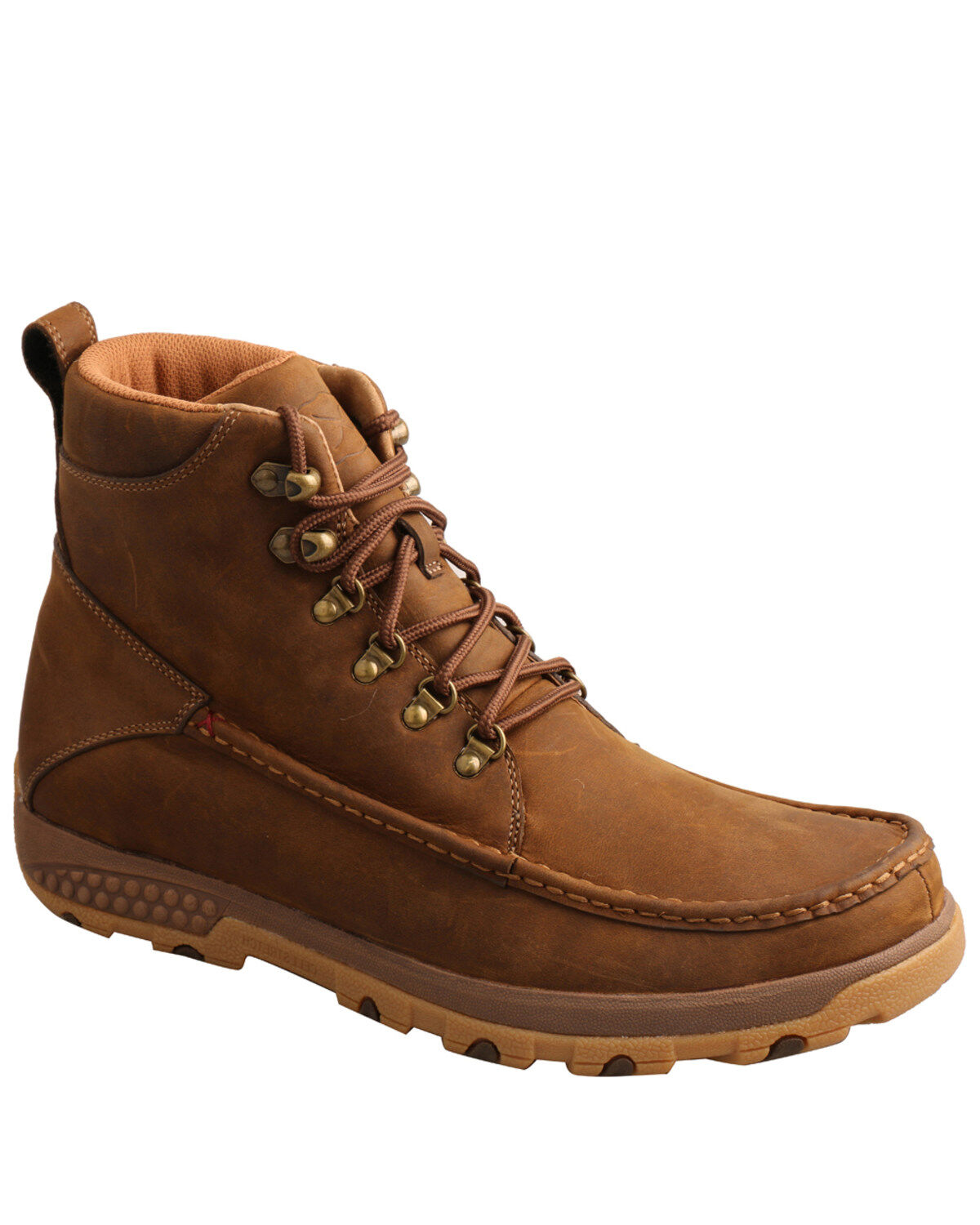 Image #1 - Twisted X Men's 6" Driving Moc Hiker Boots - Moc Toe, Brown, hi-res