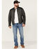 Maruitius Leather Men's Plexo Gray Zip-Front Leather Moto Jacket , Grey, hi-res