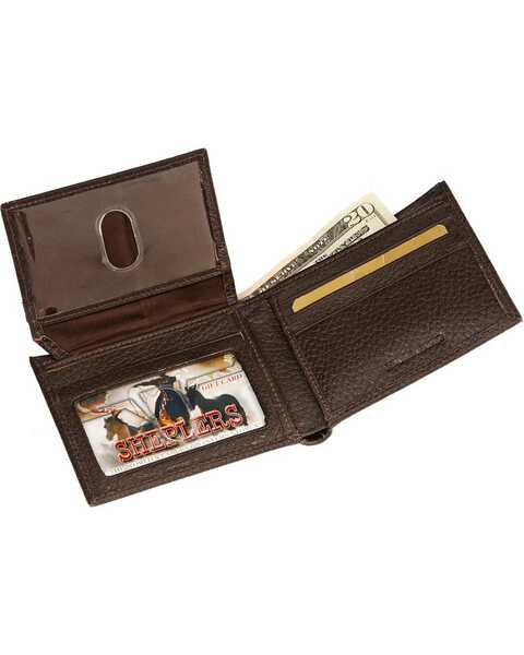Image #2 - John Deere Bi-Fold Leather Wallet, Brown, hi-res