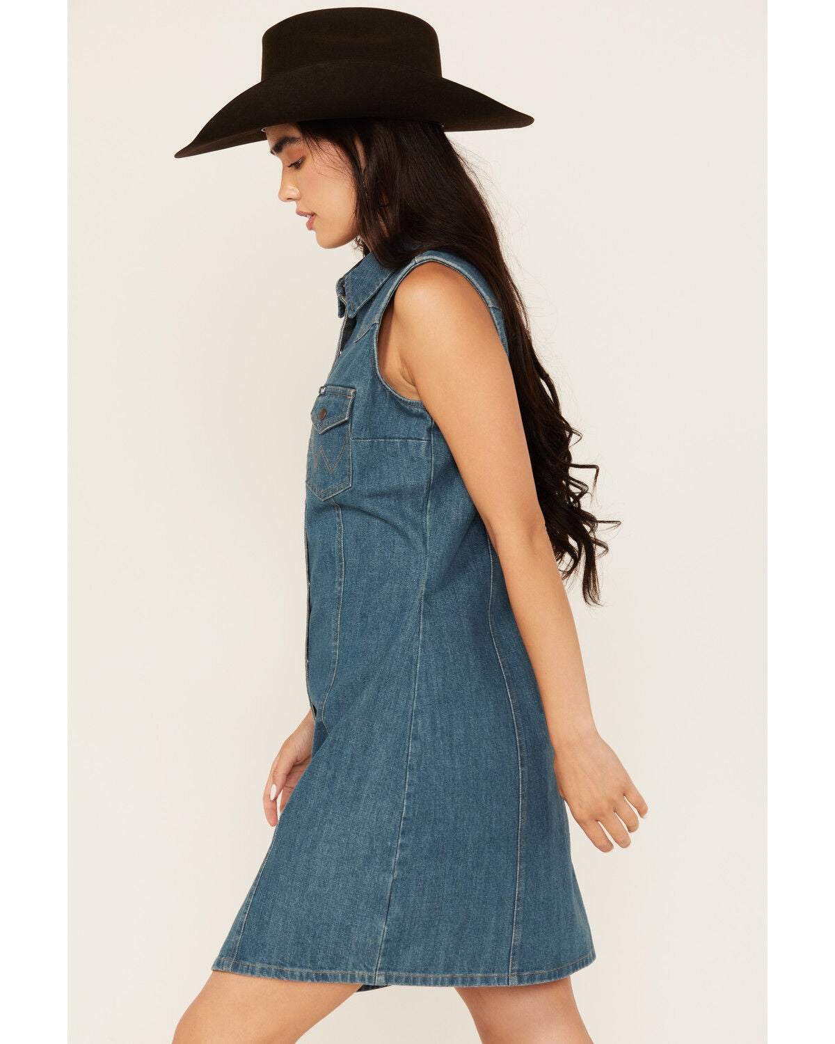Wrangler Retro Women's Button-Down Denim Mini Dress | Boot Barn