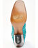 Dan Post Women's Exotic Seabass Skin Western Boots - Square Toe, Black/turquoise, hi-res