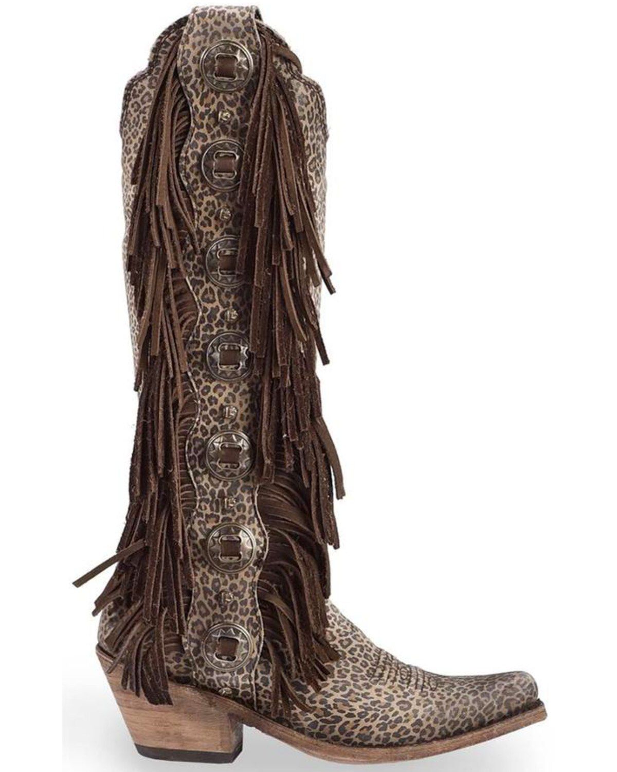liberty black fringe boots