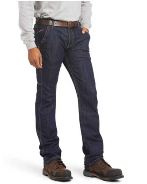 Ariat Men's FR M7 Durastretch Workhouse Slim Straight Work Jeans, Indigo, hi-res