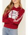Brew City Beer Gear Women's Budweiser Graphic Hooded Sweatshirt , Red, hi-res