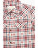Image #2 - Shyanne Toddler Girls' Plaid Print Short Sleeve Pearl Snap Western Shirt, Brick Red, hi-res
