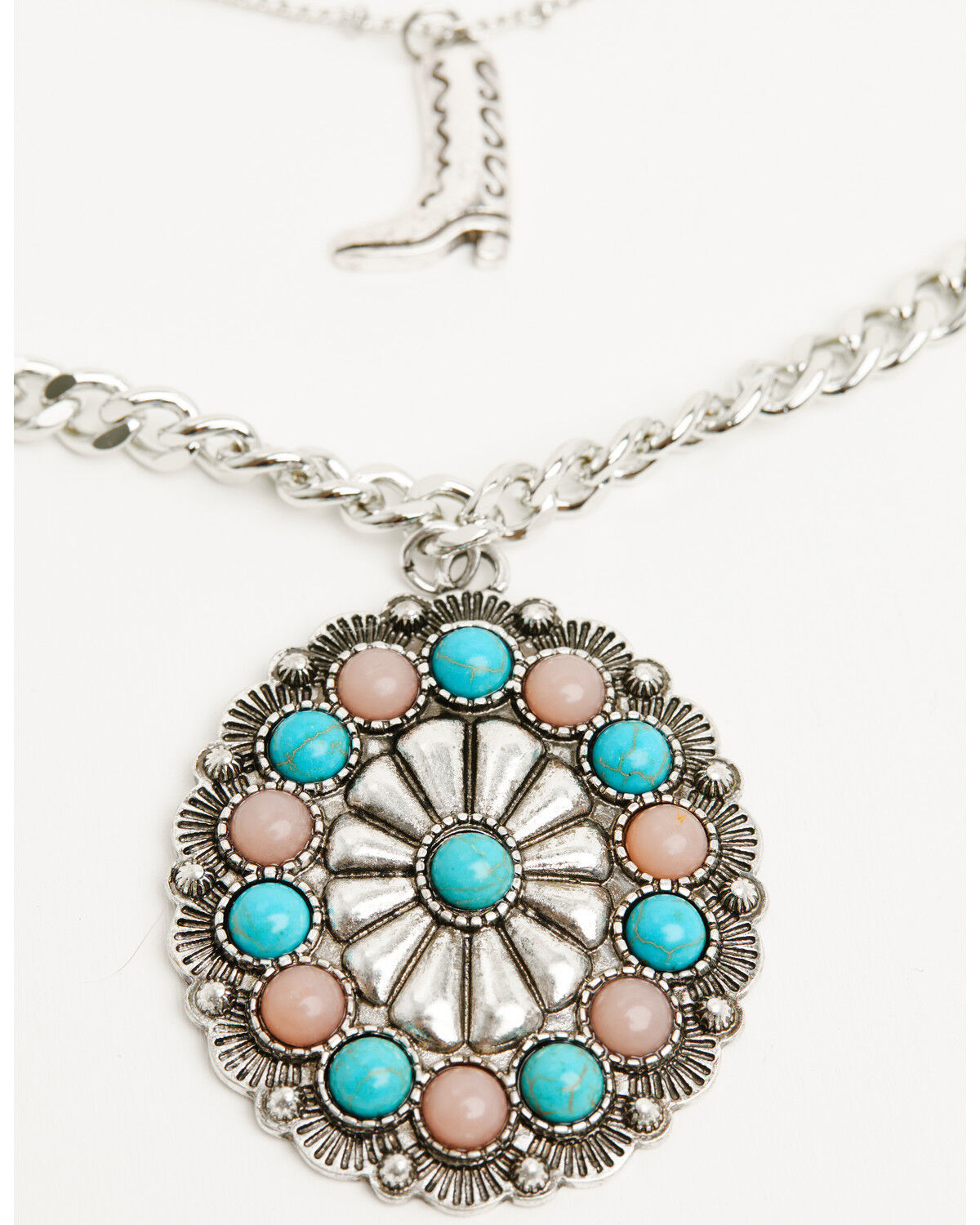 Image #2 - Shyanne Women's Concho Layered Necklace, Silver, hi-res