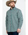 Image #5 - Tuf Cooper Men's Competition Brown Check Plaid Long Sleeve Western Shirt, Brown, hi-res