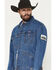 Image #2 - Wrangler X Coors Banquet Men's Denim Western Jacket, Medium Wash, hi-res