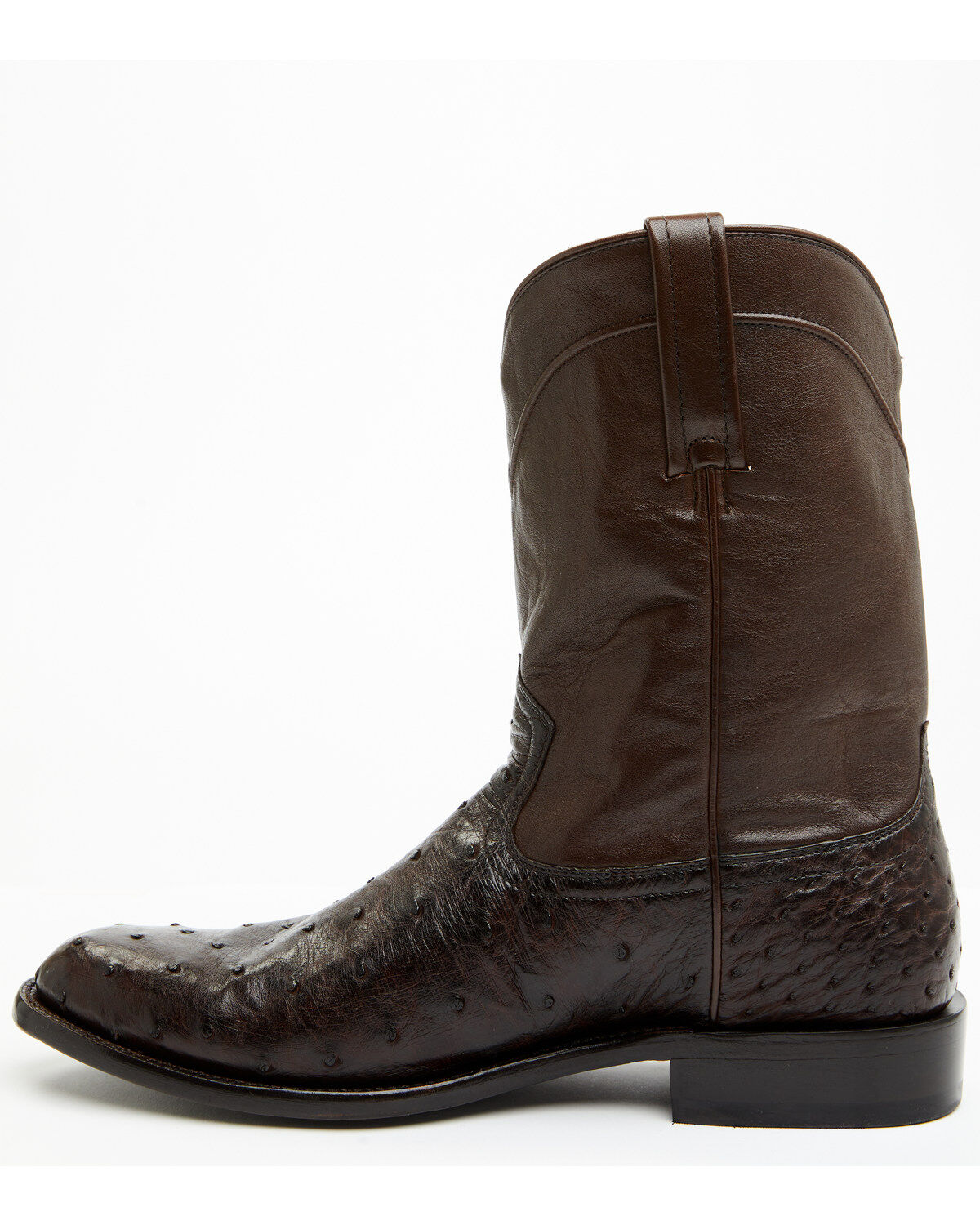 Image #3 - Cody James Black 1978® Men's Carmen Exotic Full-Quill Ostrich Roper Boots - Round Toe, Chocolate, hi-res