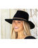 Nikki Beach Women's Electra Wool Felt Western Hat , Black, hi-res