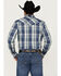 Image #4 - Cody James Men's Cole Plaid Print Long Sleeve Pearl Snap Western Shirt, Cream, hi-res