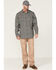 Hawx Men's FR Plaid Print Woven Long Sleeve Button Down Work Shirt - Tall, Navy, hi-res