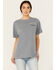 Image #2 - Cleo + Wolf Women's Wishful Drinking Oversized Short Sleeve Graphic Tee, Slate, hi-res