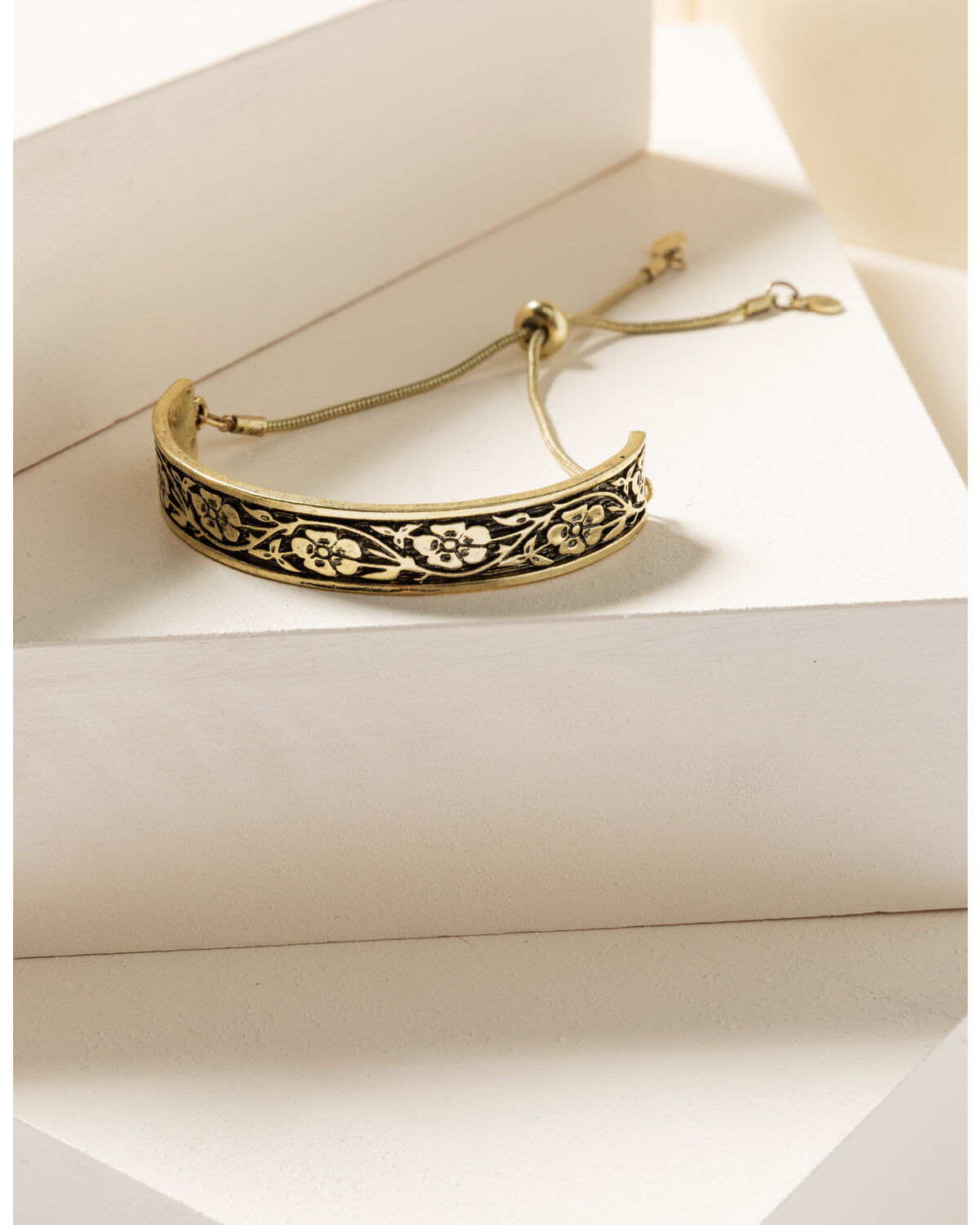 Image #1 - Shyanne Women's Gilded Gold Floral Bracelet, Gold, hi-res