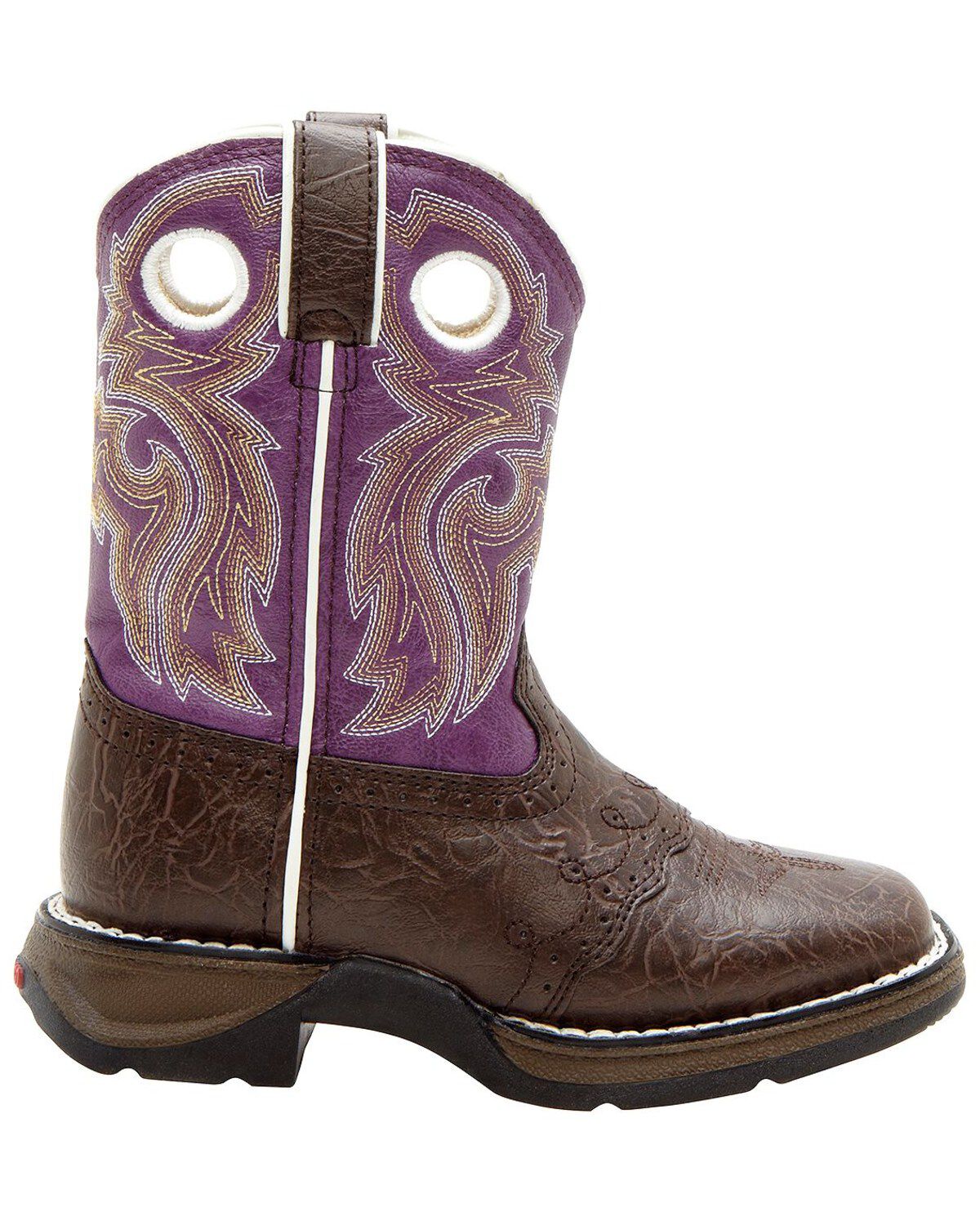 Image #2 - Durango Little Girls' Western Boots - Square Toe, , hi-res
