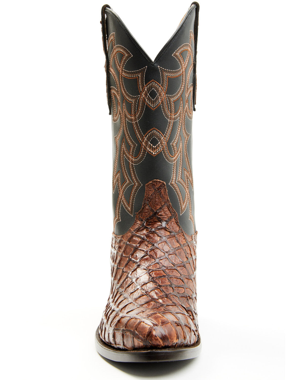Image #4 - Cody James Men's Exotic Pirarucu Western Boots - Round Toe, Dark Brown, hi-res