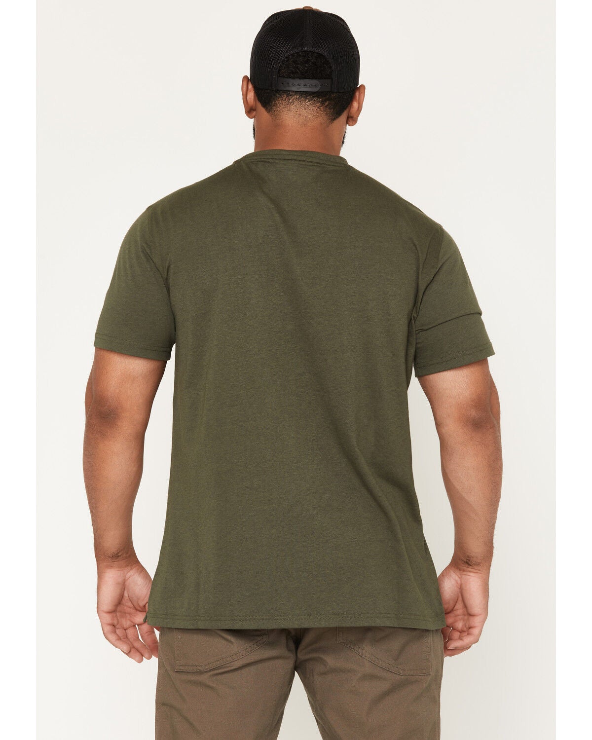 Image #4 - Brunt Workwear Men's The Martin Short Sleeve Pocket T-Shirt, Olive, hi-res