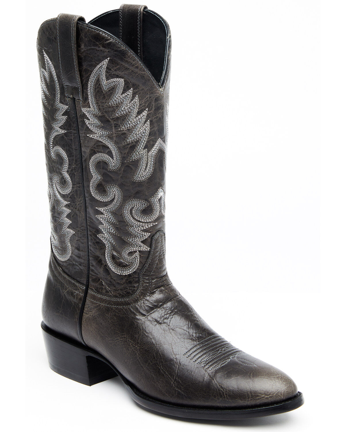 Men's black round toe cowboy boots Clearance