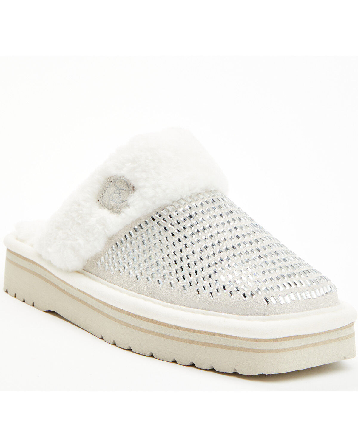 Image #1 - Ariat Women's Jackie Square Toe Platform Slippers, Cream, hi-res
