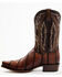 Dan Post Men's Exotic Wrapped Ostrich Leg Western Boots - Snip Toe , Tan, hi-res