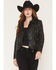 Image #1 - Mauritius Women's Morgan Studded Scatter Star Leather Jacket, Black, hi-res