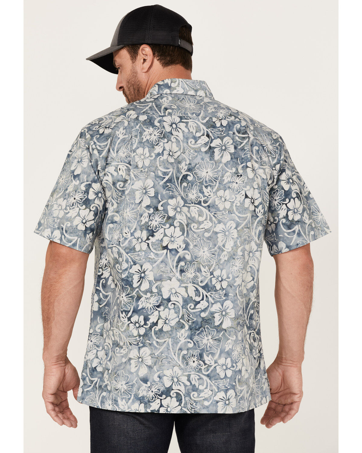 Image #4 - Scully Men's Floral Print Short Sleeve Button Down Western Shirt, , hi-res