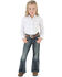 Image #2 - Wrangler Girls' Dark Wash Boot Cut Jeans, Denim, hi-res