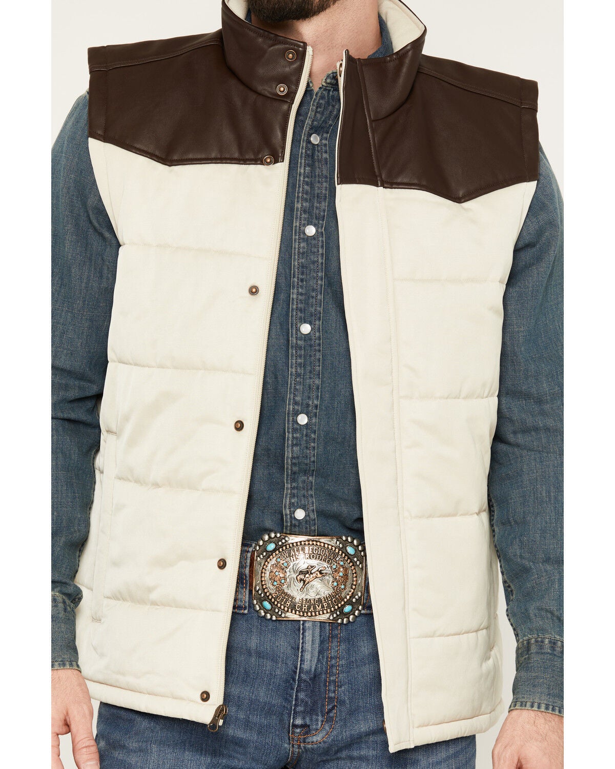 Image #3 - Cody James Men's Drummond Quilted Puffer Vest, Sand, hi-res