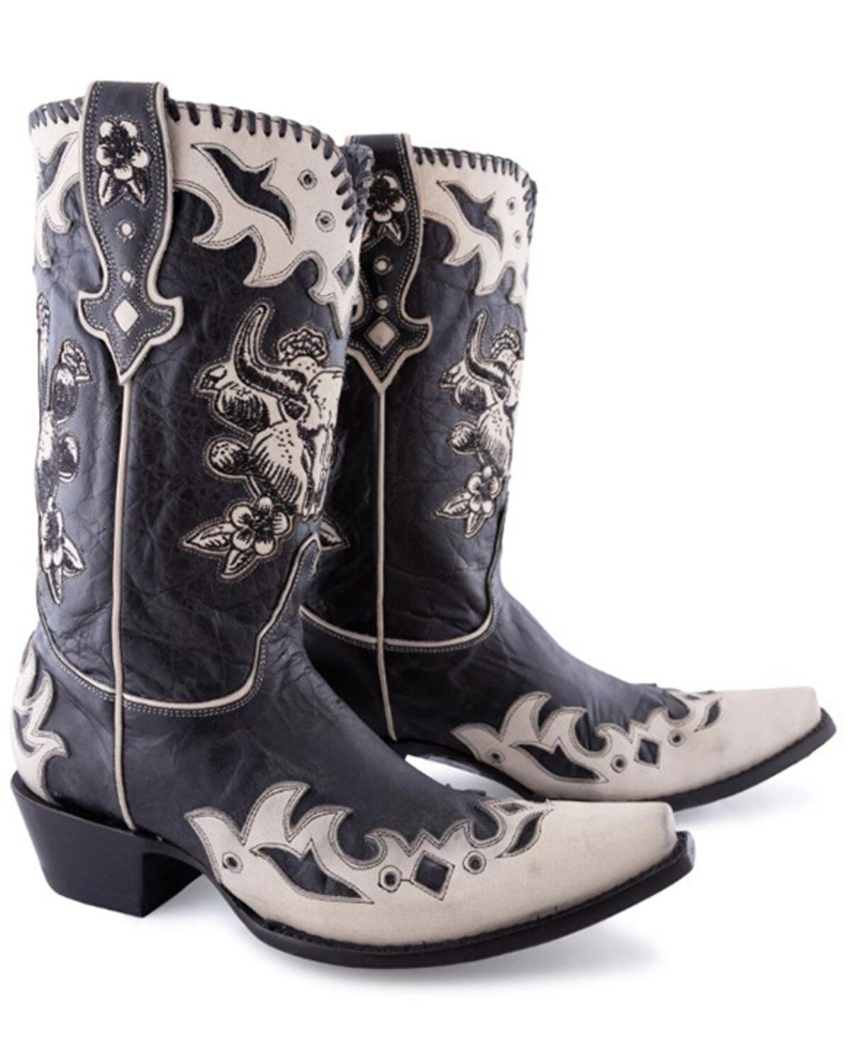 Double D Ranch Women's Dead or Alive Western Boots - Snip Toe, Black, hi-res