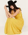 Yura Women's Sleeveless Tiered Dress, Mustard, hi-res