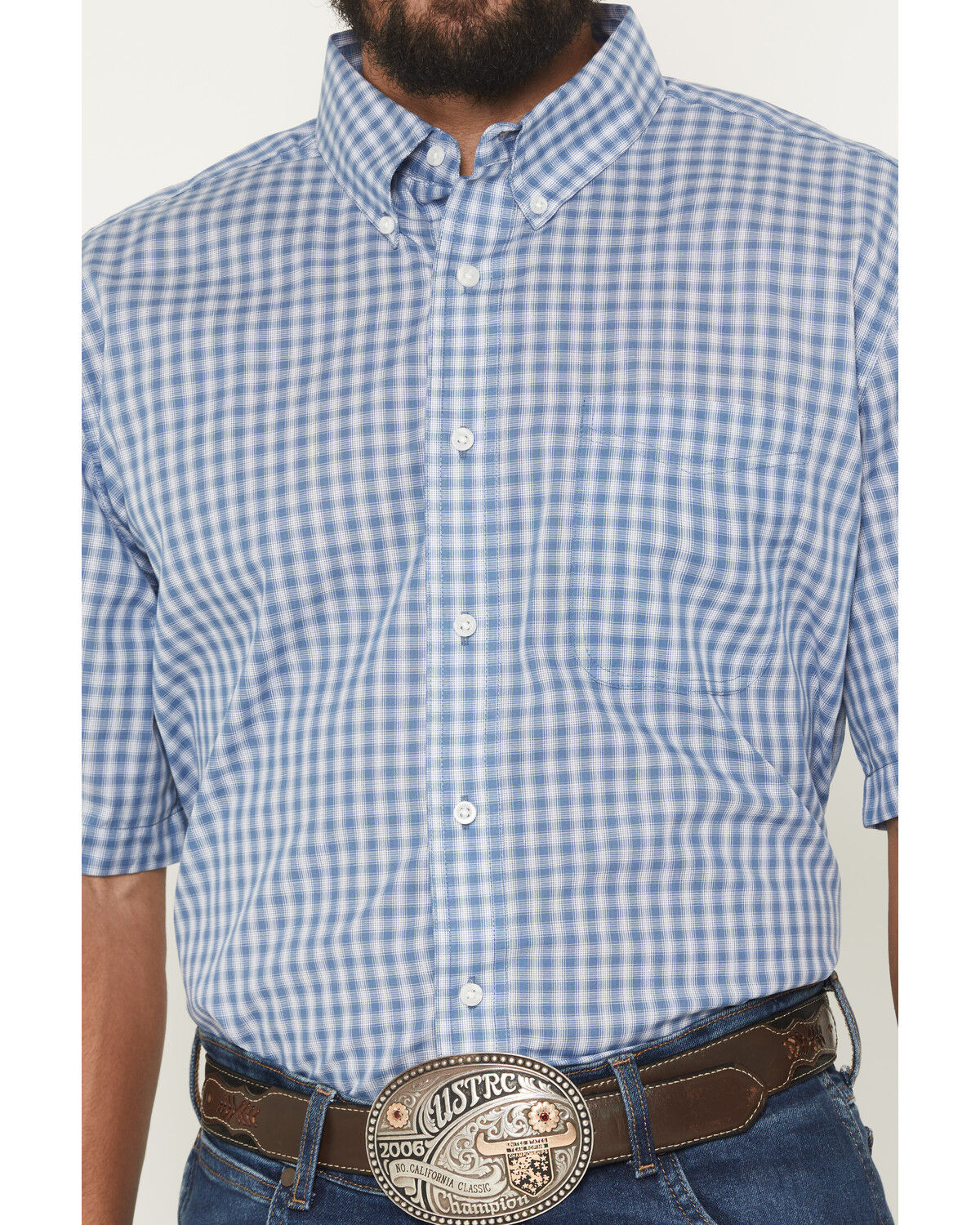 Image #3 - Wrangler Riata Men's Assorted Plaid Print Short Sleeve Button-Down Western Shirt, Multi, hi-res